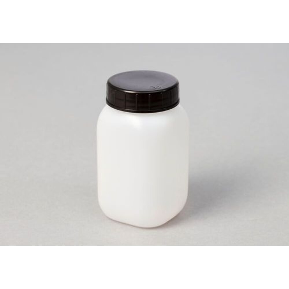 Productafbeelding nr. 1: Denios flessen met wijde hals, gemaakt van HDPE, vierkant, natuurlijk transparant, 250 ml, 24 stuks