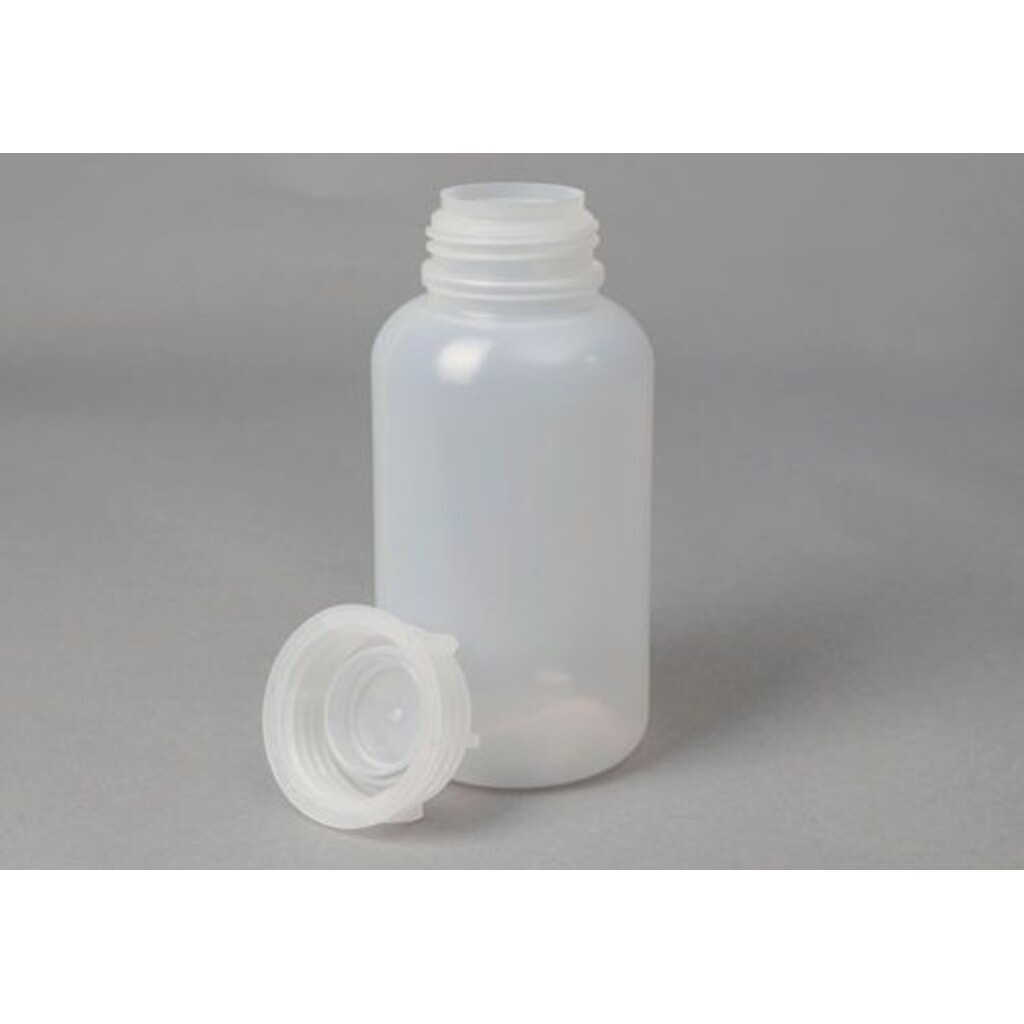 Denios flessen met wijde hals, gemaakt van LDPE, rond, natuurlijk transparant, 1500 ml, 6 stuks Productafbeelding nr. 1: Denios flessen met wijde hals, gemaakt van LDPE, rond, natuurlijk transparant, 1500 ml, 6 stuks