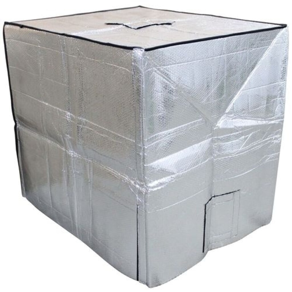 Denios IBC-thermo-cover, beschermt tegen temperatuurschommelingen, voor IBC's van 1000 liter. Product afbeelding: Denios IBC-thermo-cover, beschermt tegen temperatuurschommelingen, voor IBC's van 1000 liter.
