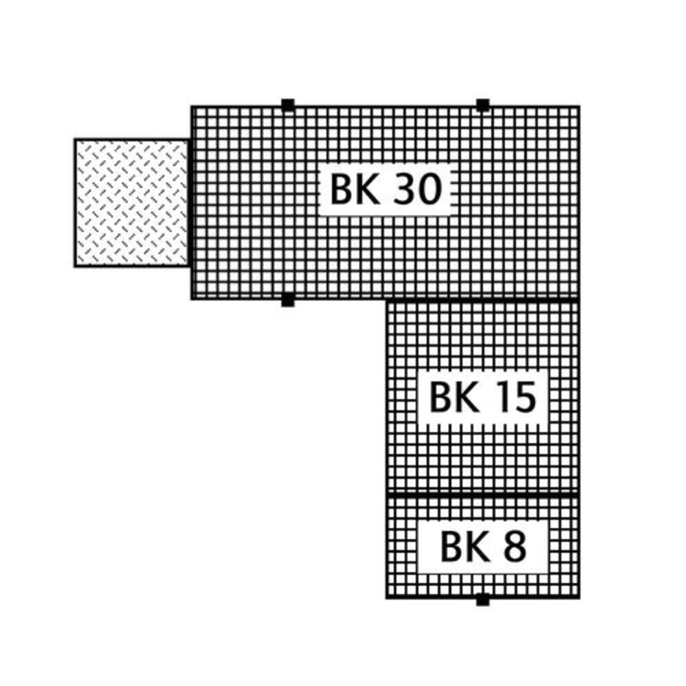 Productafbeelding nr. 3: Denios classic-line vloerlekbak van PE, enkelvoudig element, met PE-rooster, hxbxd 150 x 1500 x 1500 mm
