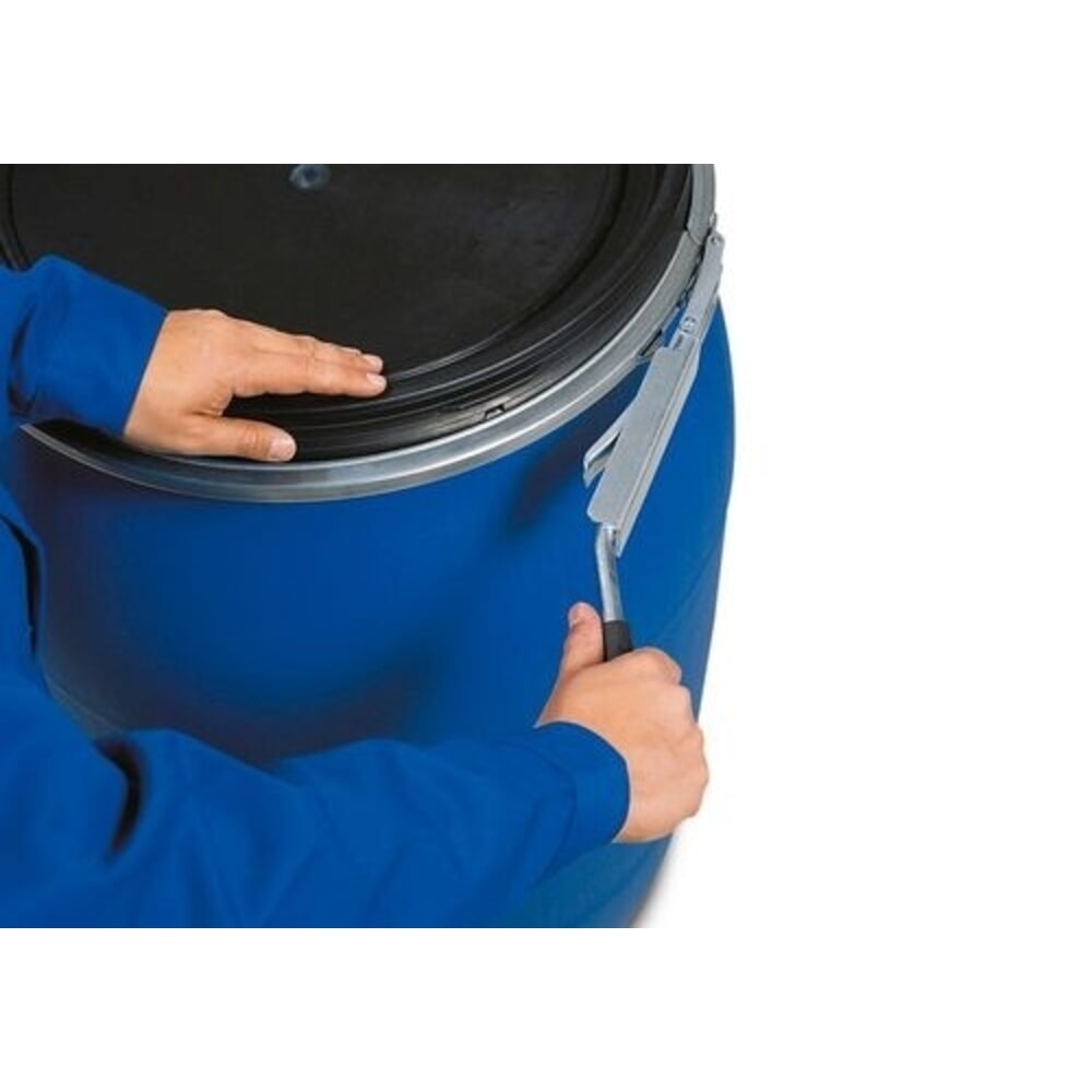 Productafbeelding nr. 2: Klemhandel met kunststof handgreep voor Denios-vaten, voor eenvoudig openen en sluiten.