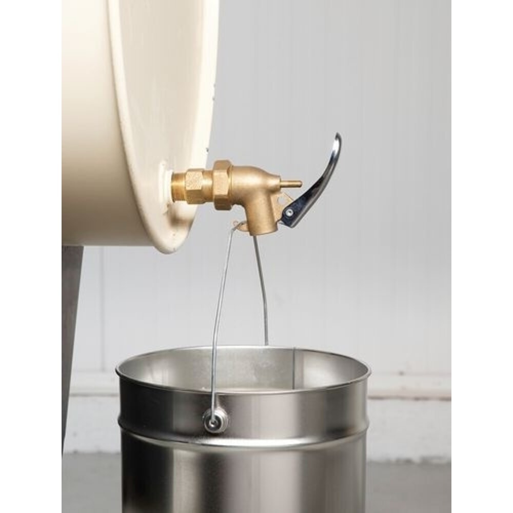 Productafbeelding nr. 2: Denios zelfsluitende messingtapkraan voor stalen vaten, schroefdraaddiameter 3/4 inch, voor niet-corrosieve vloeistoffen.