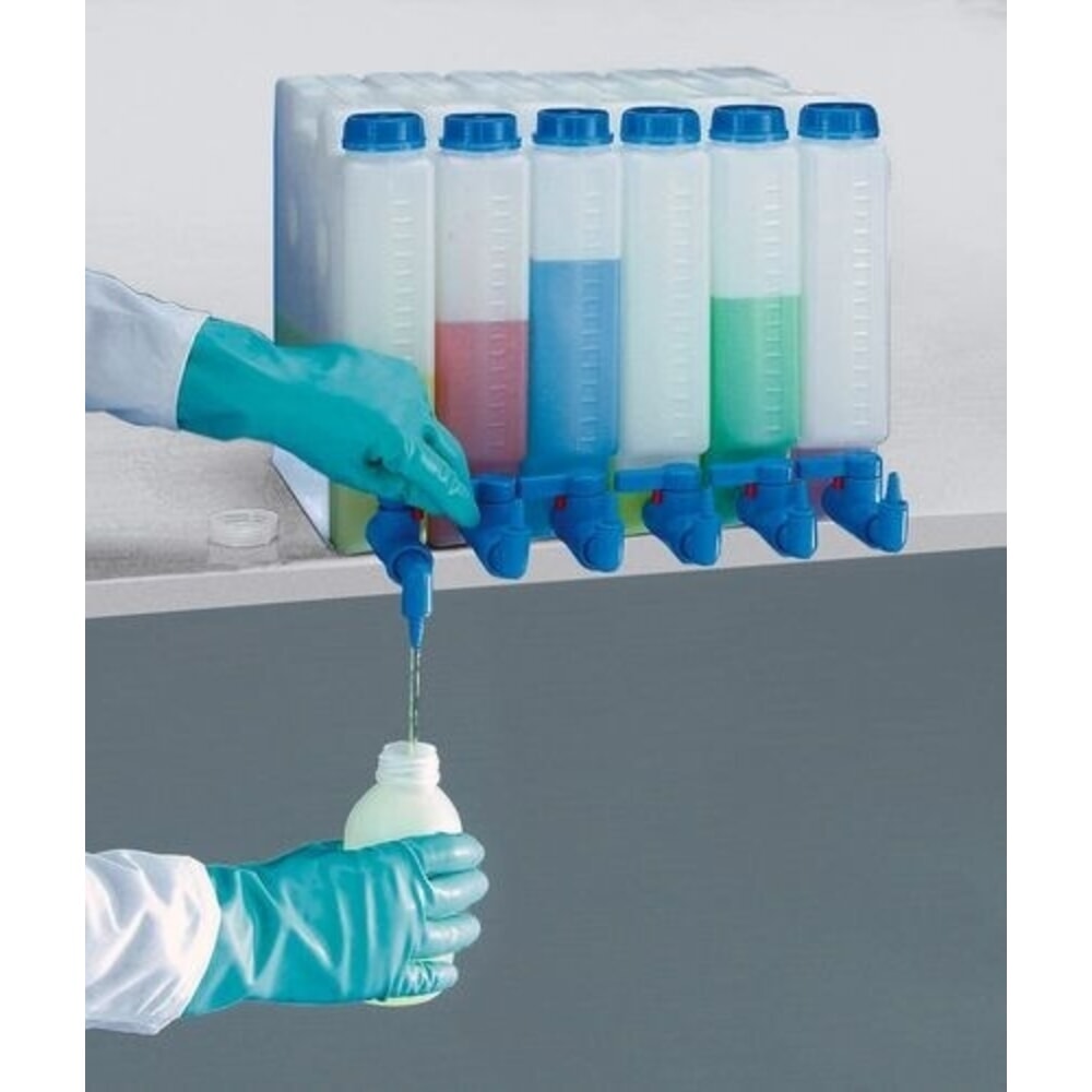 Productafbeelding nr. 3: Denios ruimtebesparende jerrycan van transparant polypropyleen (PP), 5 l inhoud, met schroefdraadtuit