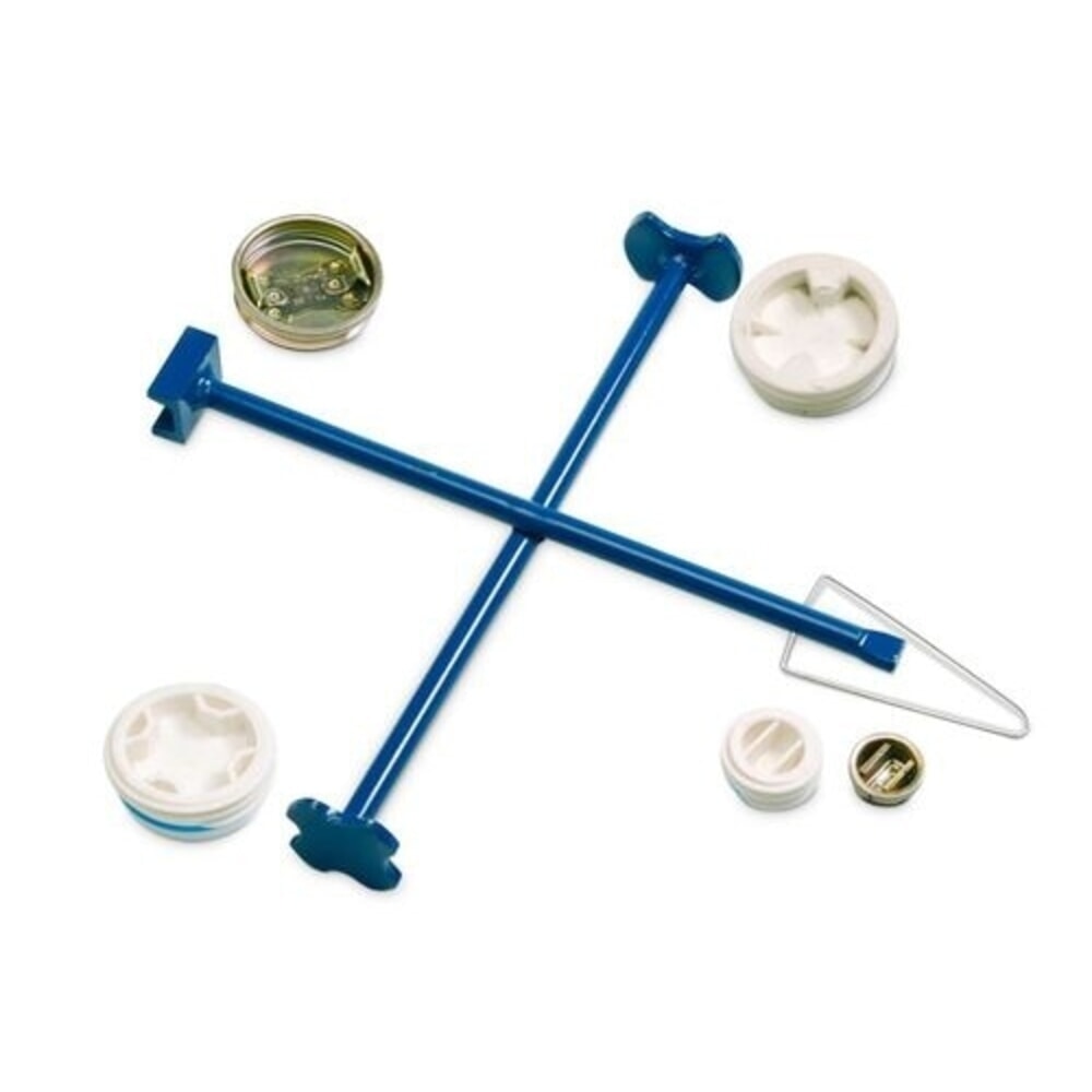 Productafbeelding nr. 2: Denios kruisvormige vatensleutel, staal, gelakt, voor het openen van de meest voorkomende vatsluitingen.