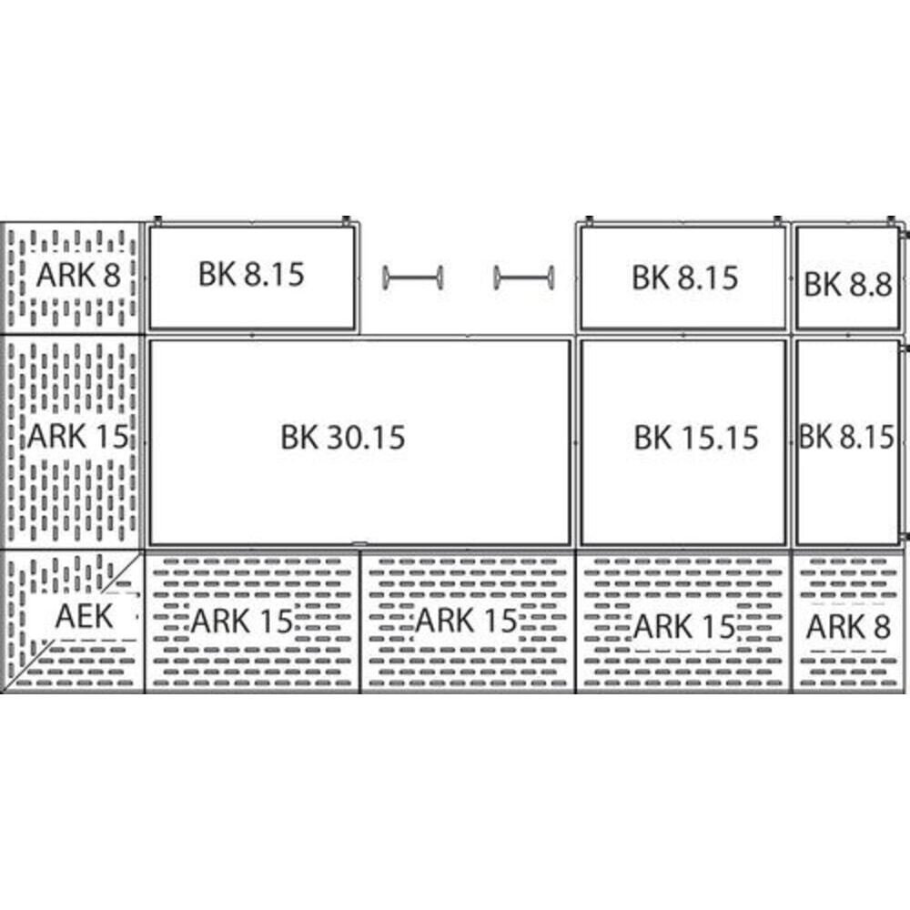 Productafbeelding nr. 2: Denios classic-line vloerlekbak van PE, enkelvoudig element, met gegalvaniseerd rooster, hxbxd 150 x 790 x 790 mm