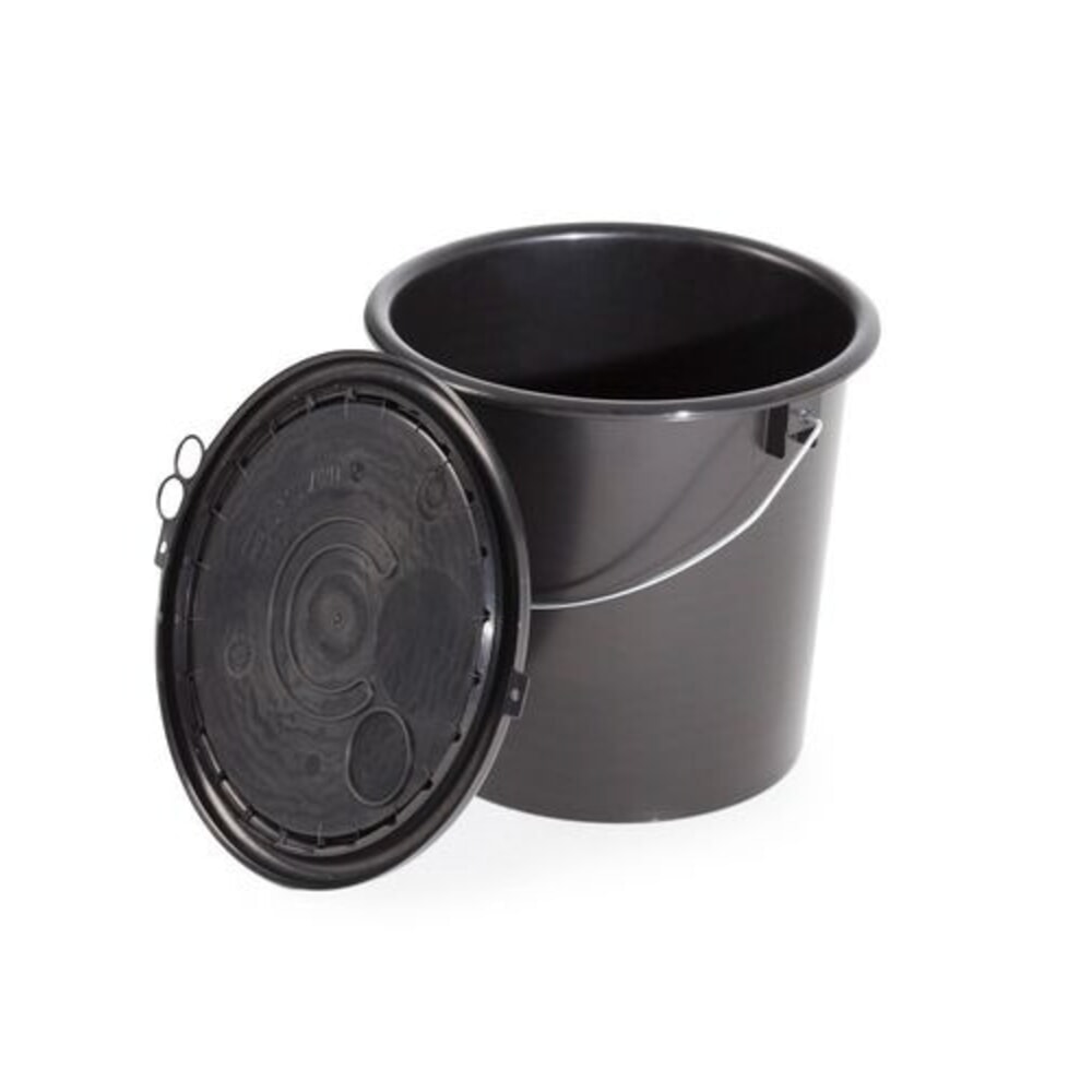 Productafbeelding nr. 2: Denios UN-emmer van polypropyleen (PP), 11 l, zwart met deksel, geleidend, 5 stuks