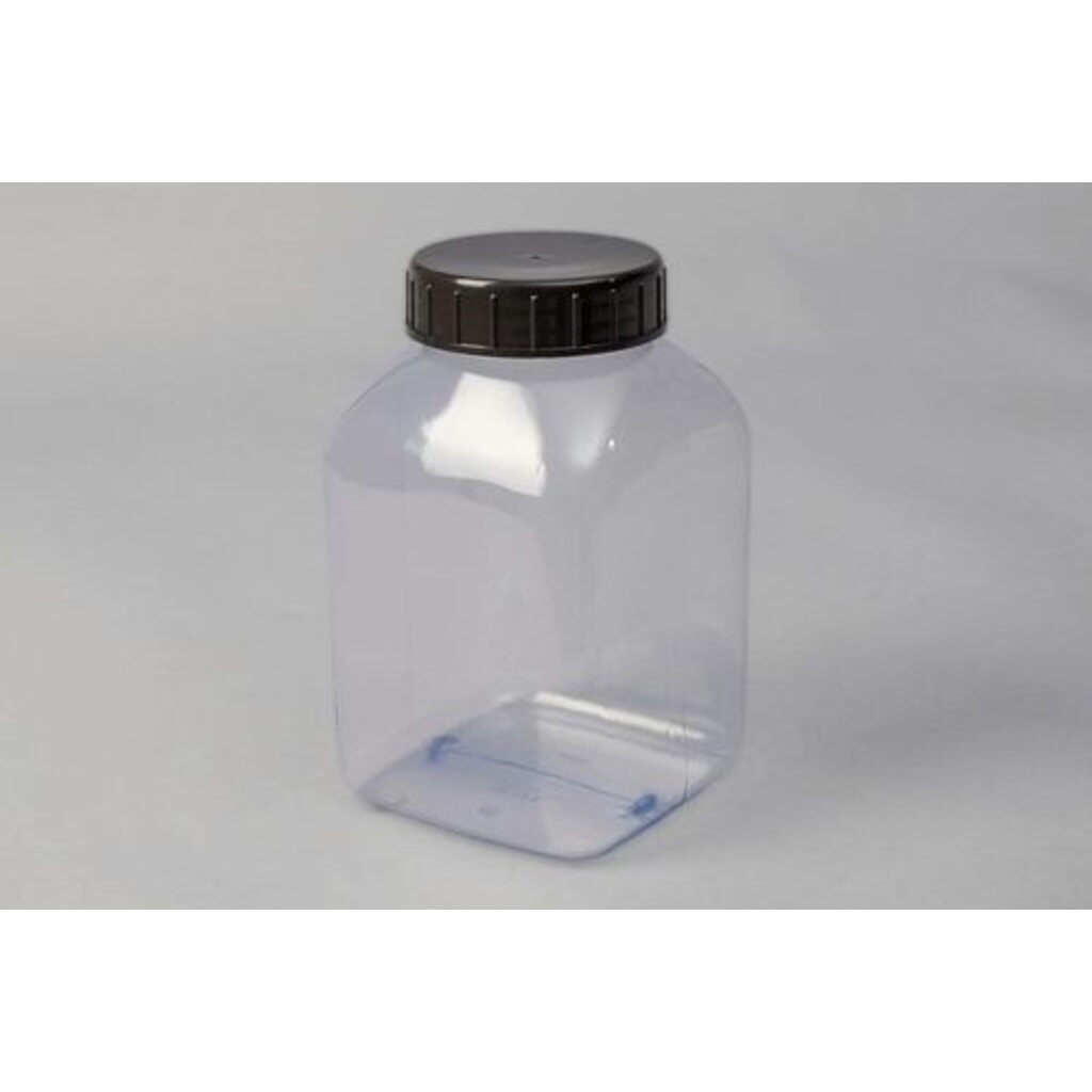 Denios flessen met wijde hals van polyvinylchloride, vierkant, naturel transparant, 2000 ml, 6 stuks Productafbeelding nr. 2: Denios flessen met wijde hals van polyvinylchloride, vierkant, naturel transparant, 2000 ml, 6 stuks