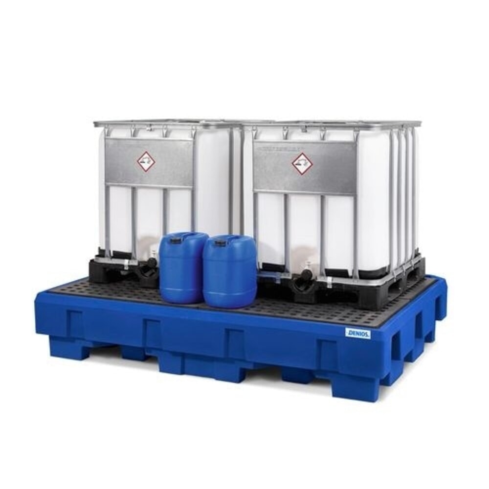 Productafbeelding nr. 4: Denios classic-line PE lekbak voor 2 IBC's, vulgedeelte en PE rooster, hxbxd 485 x 2460 x 1800 mm