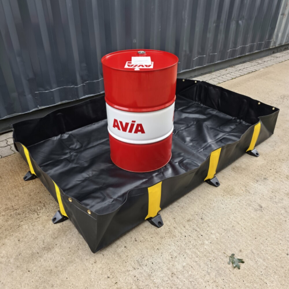 Product afbeelding: Steinbock® opvouwbare opvangbak Ultra van polyvinylchloride, hxbxd 305 x 6.100 x 6.100 mm, opvangvolume 11.318 l