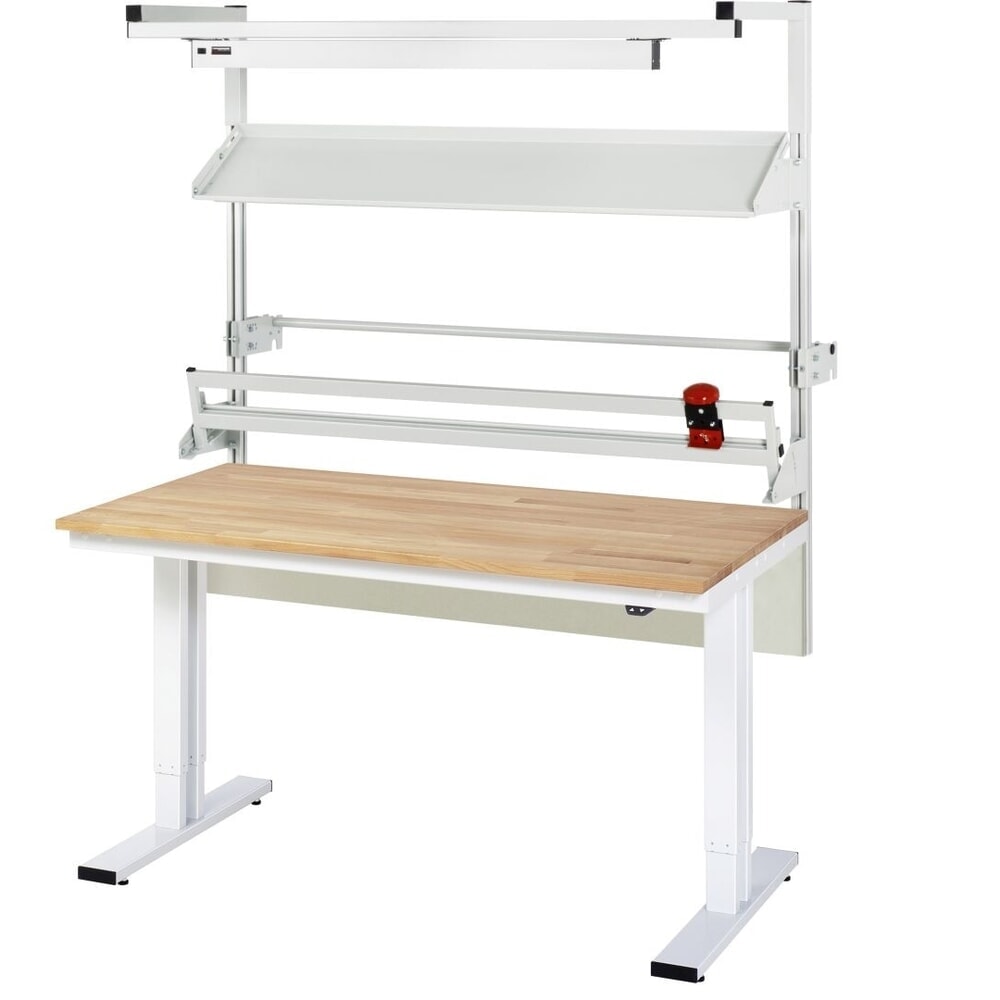 Product afbeelding: RAU elektrisch in hoogte verstelbare paktafel-set adlatus 300, opbouw met LED-verlichting en snijapparaat, hxbxd 1.850‑2.250 mm x 1.500 mm x 800 mm