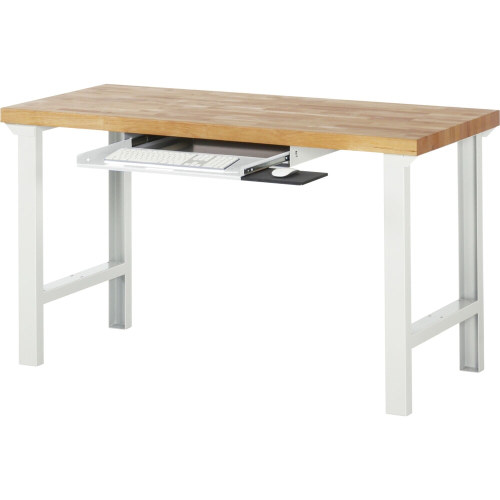Productafbeelding nr. 2: Uitschuifblad voor het toetsenbord voor RAU paktafel, lichtgrijs, hxbxd 85 mm x 640 mm x 485 mm