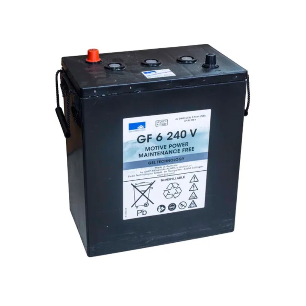 Accu 6 V / 240 Ah, gel, monobloc, 1 stuk/VE Product afbeelding: Accu 6 V / 240 Ah, gel, monobloc, 1 stuk/VE