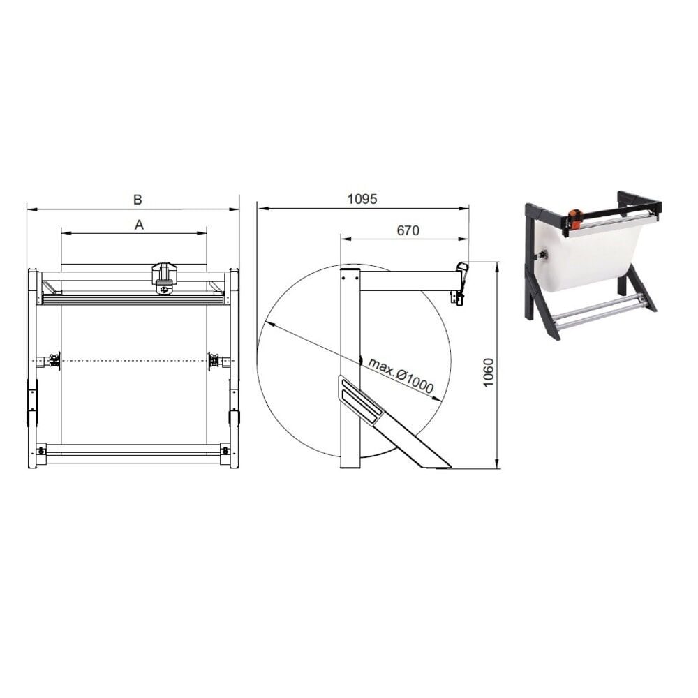 Productafbeelding nr. 4: Rocholz snijstandaard, max. 200 kg, snijbreedte 1.600 mm
