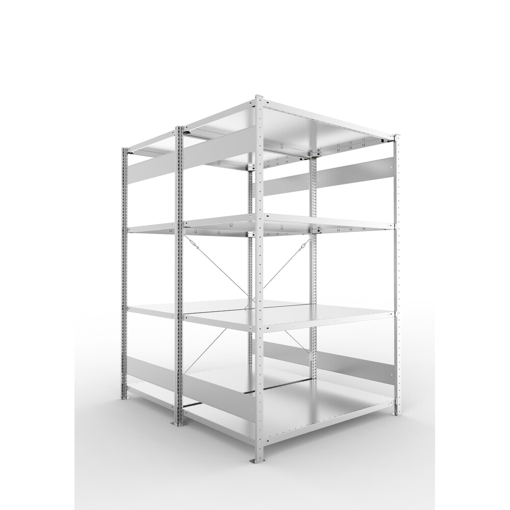 Product afbeelding: Grootvakstelling META, dubbelzijdig, BV, verzinkt, hxbxd 2.000 x 1.300 x 600 mm