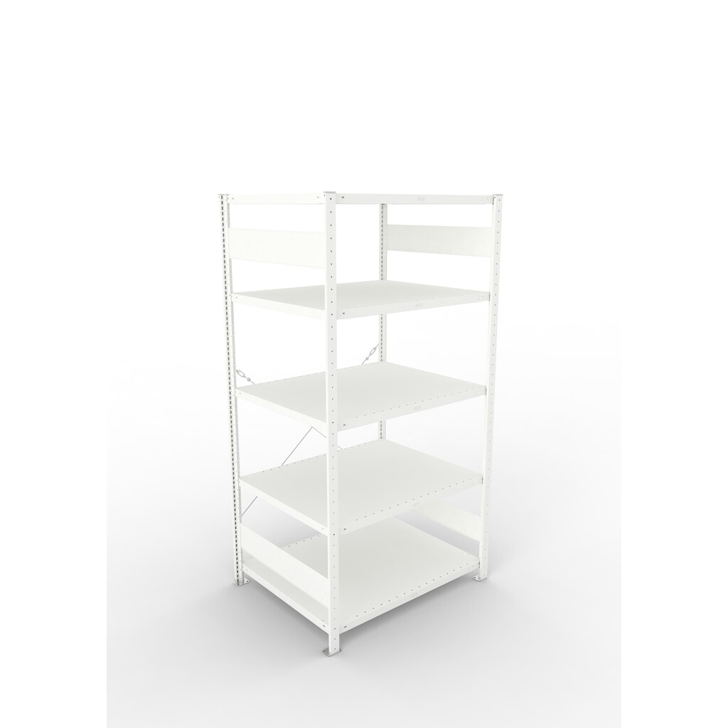 Legbordstelling META, met inhaaksysteem, BV, vaklast 230 kg, lichtgrijs, hxbxd 2.000 x 1.300 x 800 mm Product afbeelding: Legbordstelling META, met inhaaksysteem, BV, vaklast 230 kg, lichtgrijs, hxbxd 2.000 x 1.300 x 800 mm