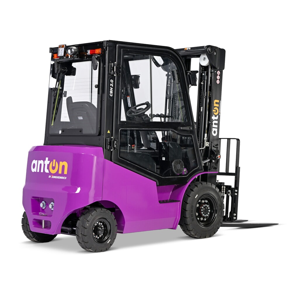 Productafbeelding nr. 3: AntOn by Jungheinrich elektrische heftruck CBH 2.0 met drievoudige telescoop hefmast, hefhoogte 4800 mm, draagvermogen 2000 kg, weerbeschermingscabine Comfort, incl. inbouwlader