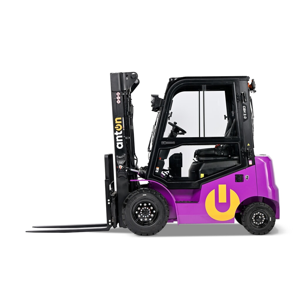 Product afbeelding: AntOn by Jungheinrich elektrische heftruck CBH 2.0 met drievoudige telescoop hefmast, hefhoogte 4800 mm, draagvermogen 2000 kg, weerbeschermingscabine Comfort, incl. inbouwlader