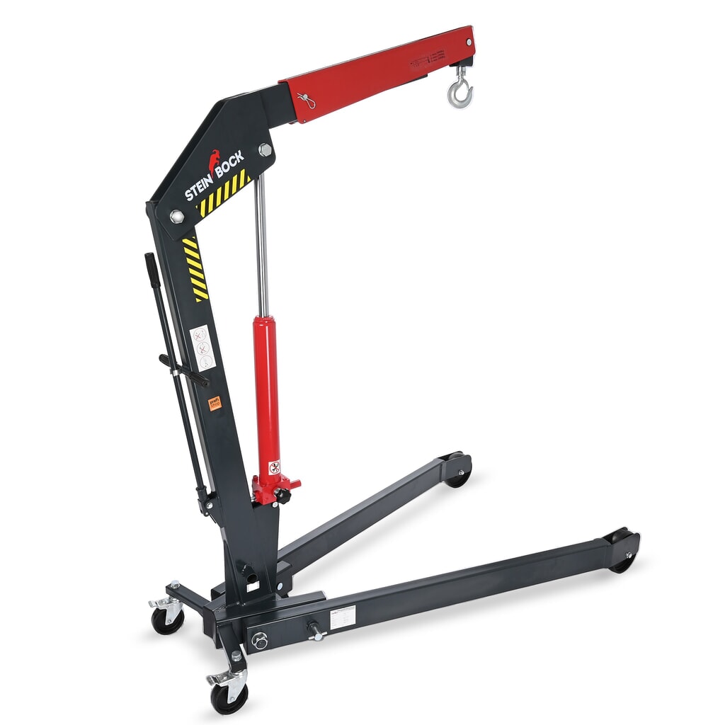 Product afbeelding: Steinbock® Werkplaatskraan met gespreid frame en snelhef, inklapbaar, cap. 1.500-2.000 kg
