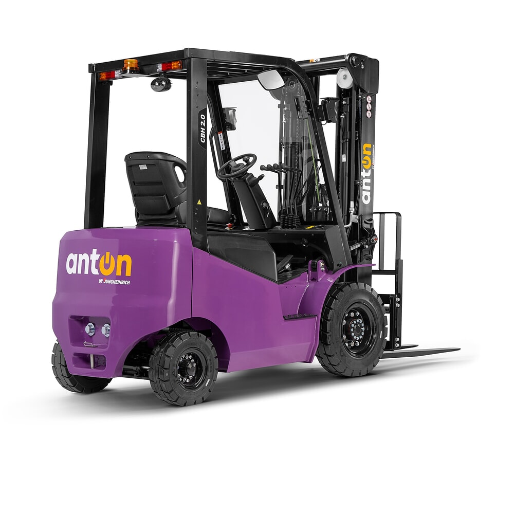 Productafbeelding nr. 10: AntOn by Jungheinrich elektrische heftruck CBH 2.0 met drievoudige telescoop hefmast, hefhoogte 4800 mm, draagvermogen 2000 kg, weerbeschermingscabine Eco, incl. inbouwlader