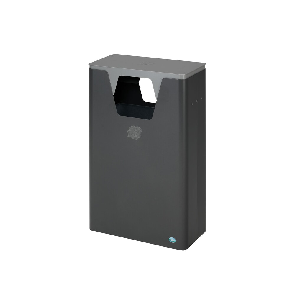 Product afbeelding: VAR® afvalscheidingsbak WSG 82, voor de buitenruimte, met 2 inwerpopeningen, volume 60 liter, lichtgrijs