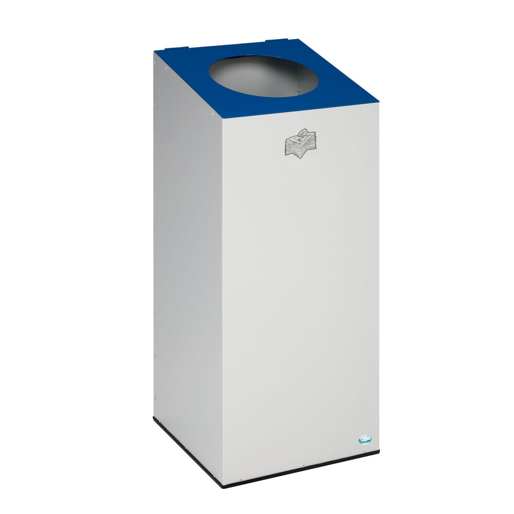Productafbeelding nr. 1: VAR® afvalscheidingsbak WSG 38, met klemring en ronde inwerpopening, lichtgrijs, gentiaanblauw