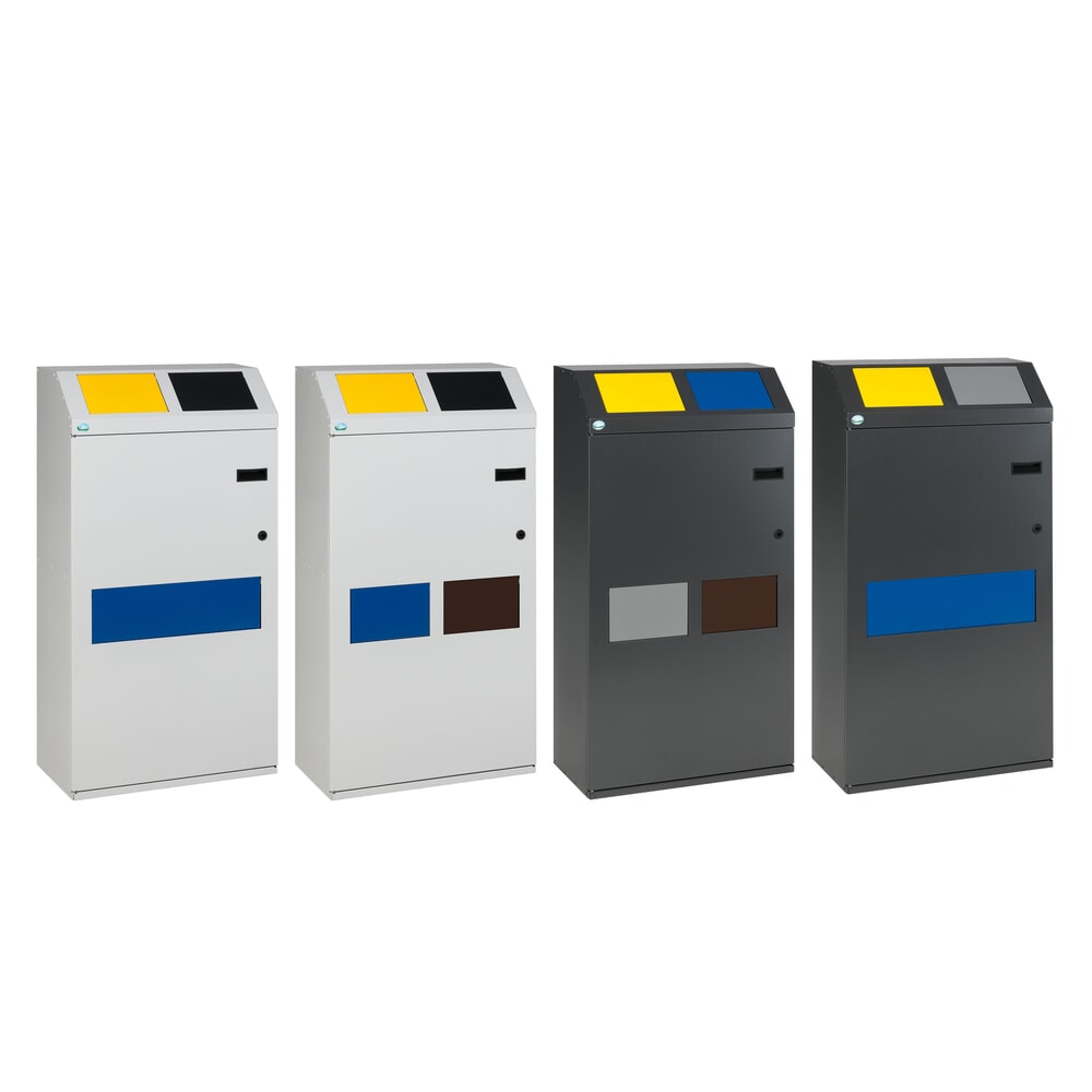 Productafbeelding nr. 4: VAR® afvalscheidingsbak WSS 115, in 2 niveaus, met 3 binnenbakken, lichtgrijs