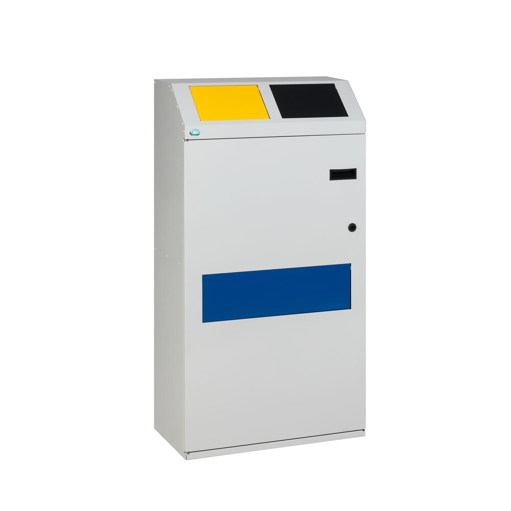Product afbeelding: VAR® afvalscheidingsbak WSS 115, in 2 niveaus, met 3 binnenbakken, lichtgrijs