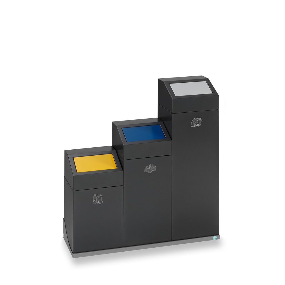 Productafbeelding nr. 4: VAR® afvalscheidingsbak WSG 40E, voor binnenomgevingen, zelfdovend, inhoud 43 liter, eisenglimmer, verkeersgeel