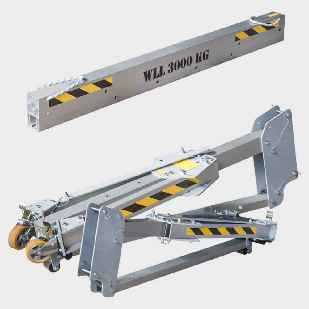 Productafbeelding nr. 3: Aluminium portaalkraan PLANETA RAPK, incl. rateltakel, verrijdbaar, lengte 2000 mm, draagvermogen 3500 kg, grootte S