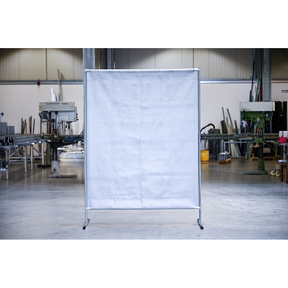 Productafbeelding nr. 1: Lasbeschermingswand, hitte-/spatbeschermingsdeken volgens DIN EN 13501-1, bxh 1.400 x 2.000 mm, grijs/zilver