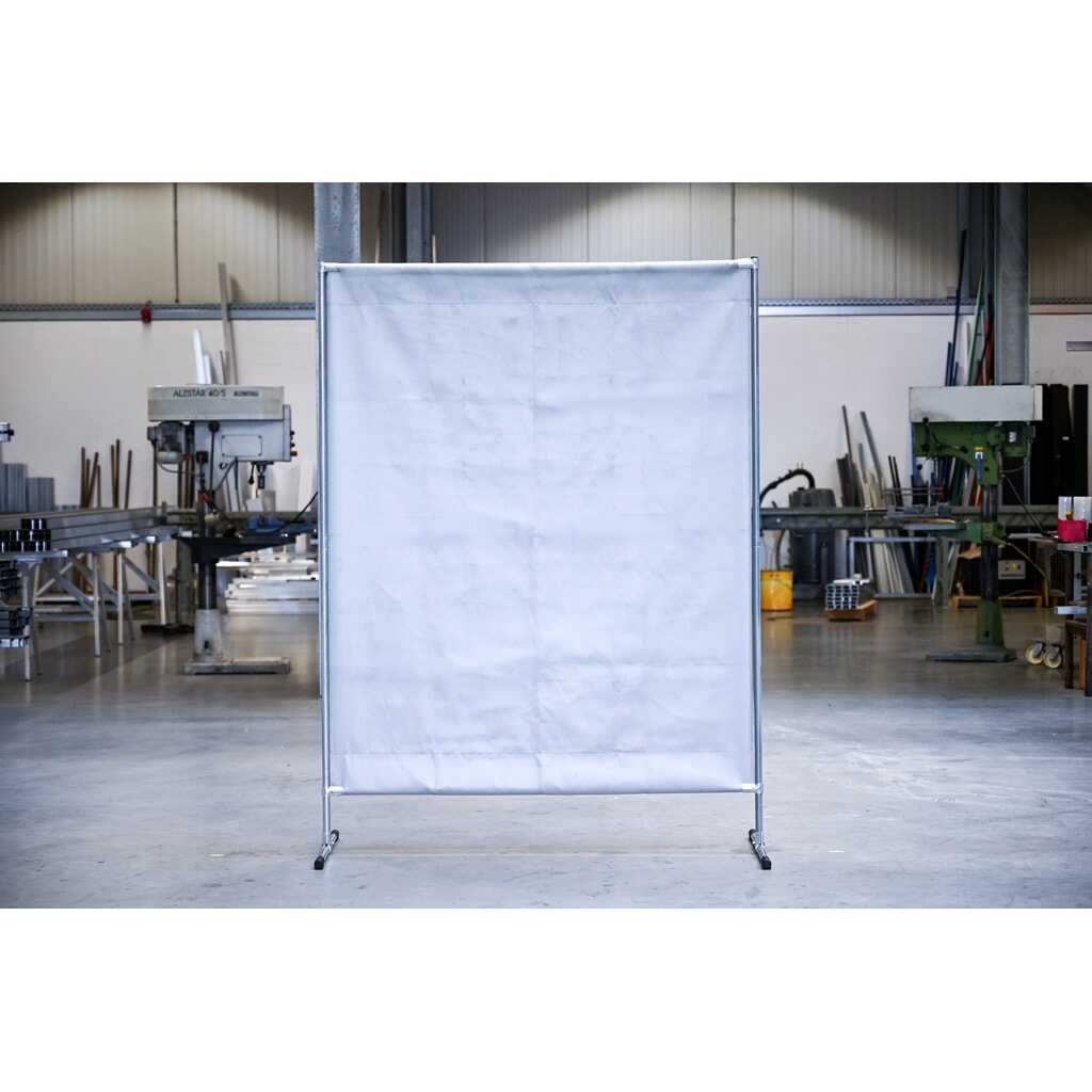 Product afbeelding: Lasbeschermingswand, hitte-/spatbeschermingsdeken volgens DIN EN 13501-1, bxh 1.400 x 2.000 mm, grijs/zilver