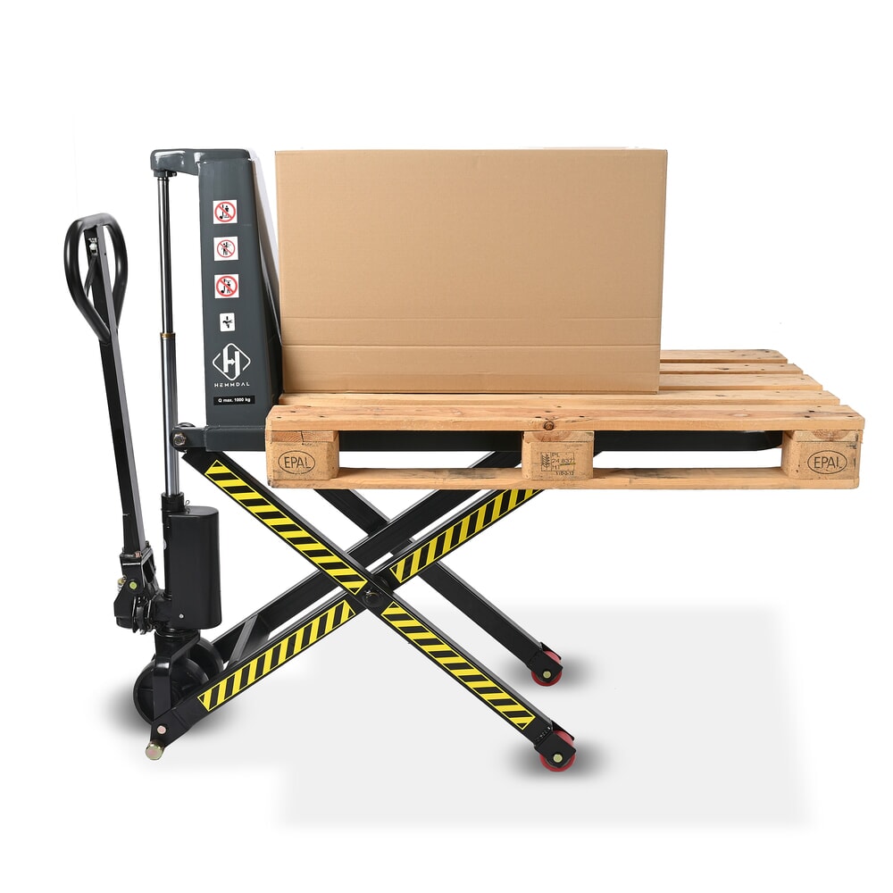 Productafbeelding nr. 2: Schaarhefwagen HEMMDAL PTM 1.0 Scissor, draagvermogen 1.000 kg, vorklengte 1.150 mm, polyurethaan, enkelvoudig wiel