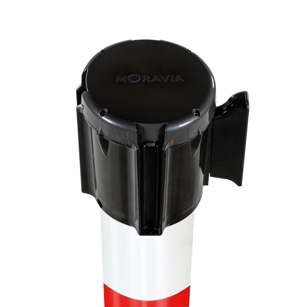 Productafbeelding nr. 2: Afzettingslint met paal Moravia, hoogte mm 950, rood/wit