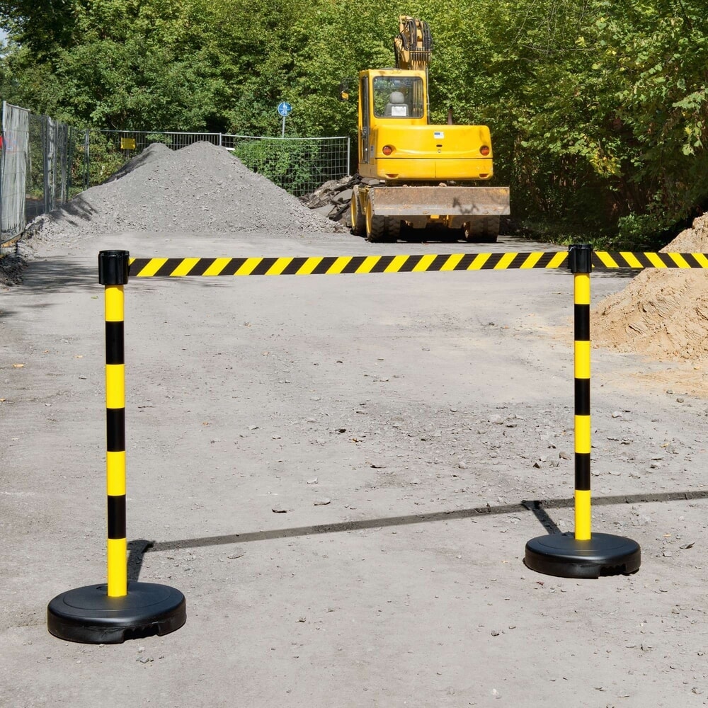 Productafbeelding nr. 3: Afzettingslint met paal Moravia, hoogte mm 950, zwart/geel