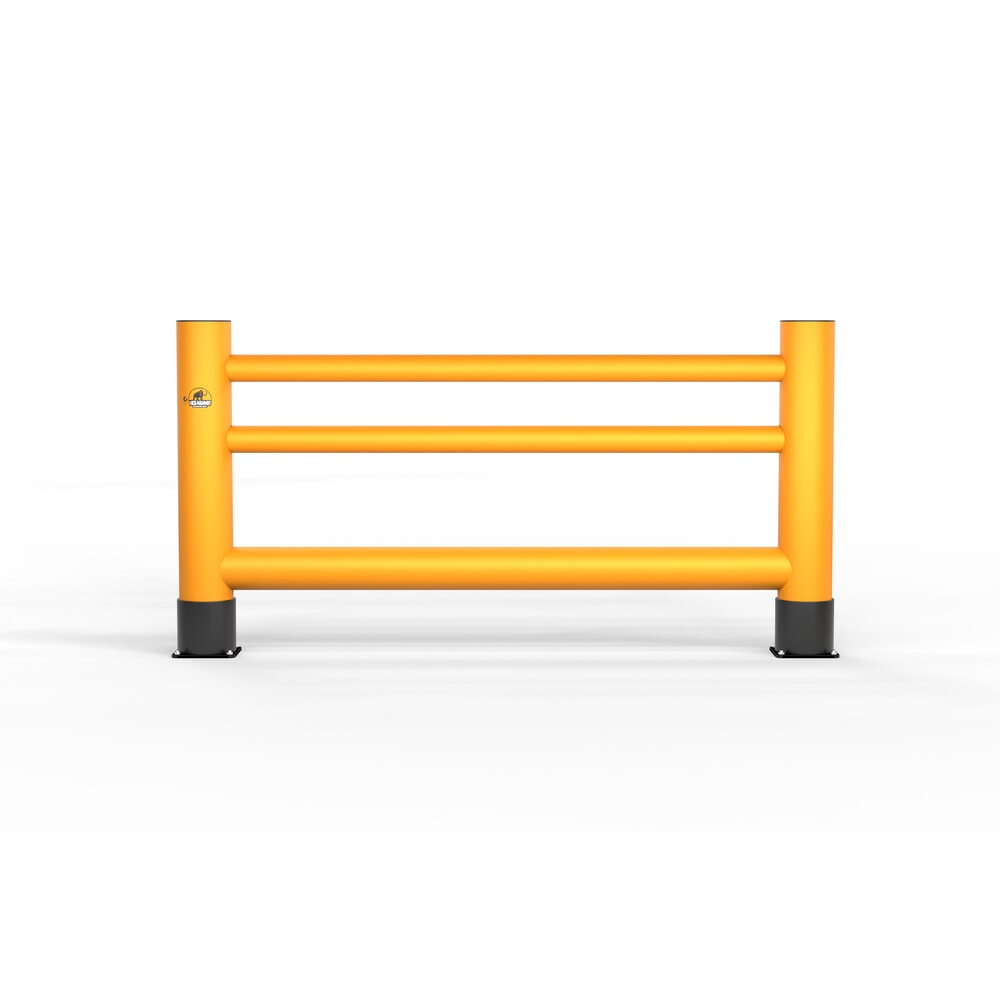 Productafbeelding nr. 3: A.M.P.E.R.E. Aanrijbeveiligingshek Rack Mammut®, handlijst enkele plank, lengte 2,00 m