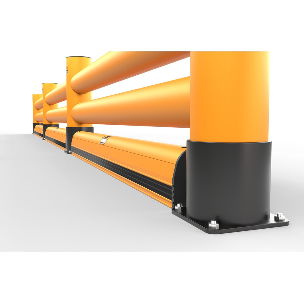 Productafbeelding nr. 4: A.M.P.E.R.E. Rack Mammut® Extra stootbalk met vloerbarrière, dubbele uitvoering, lengte 2,00 m