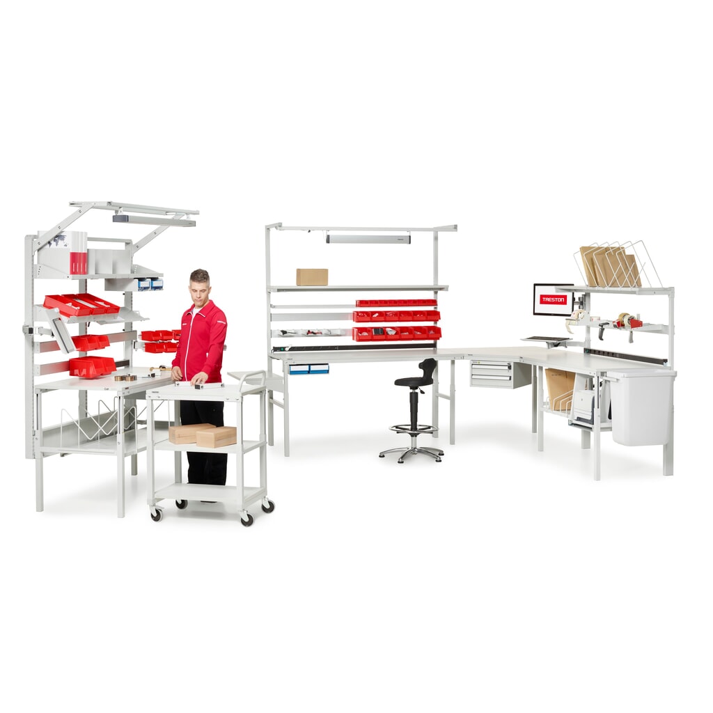Vlakke monitor-zwenkarm voor werktafel TRESTON, type WB Productafbeelding nr. 3: Vlakke monitor-zwenkarm voor werktafel TRESTON, type WB