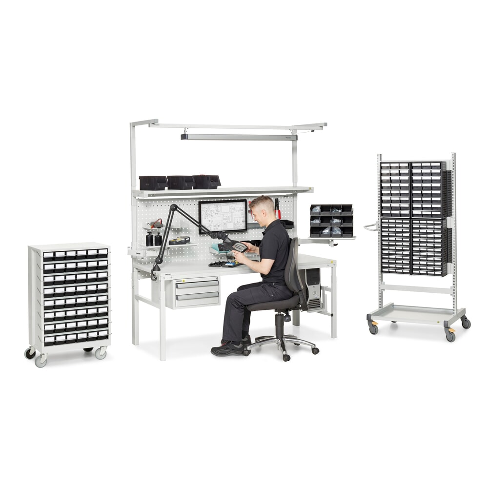 Productafbeelding nr. 3: Werktafel TRESTON TPH met legplank, ESD, handmatig in hoogte verstelbaar, bxd 1.200 x 700 mm