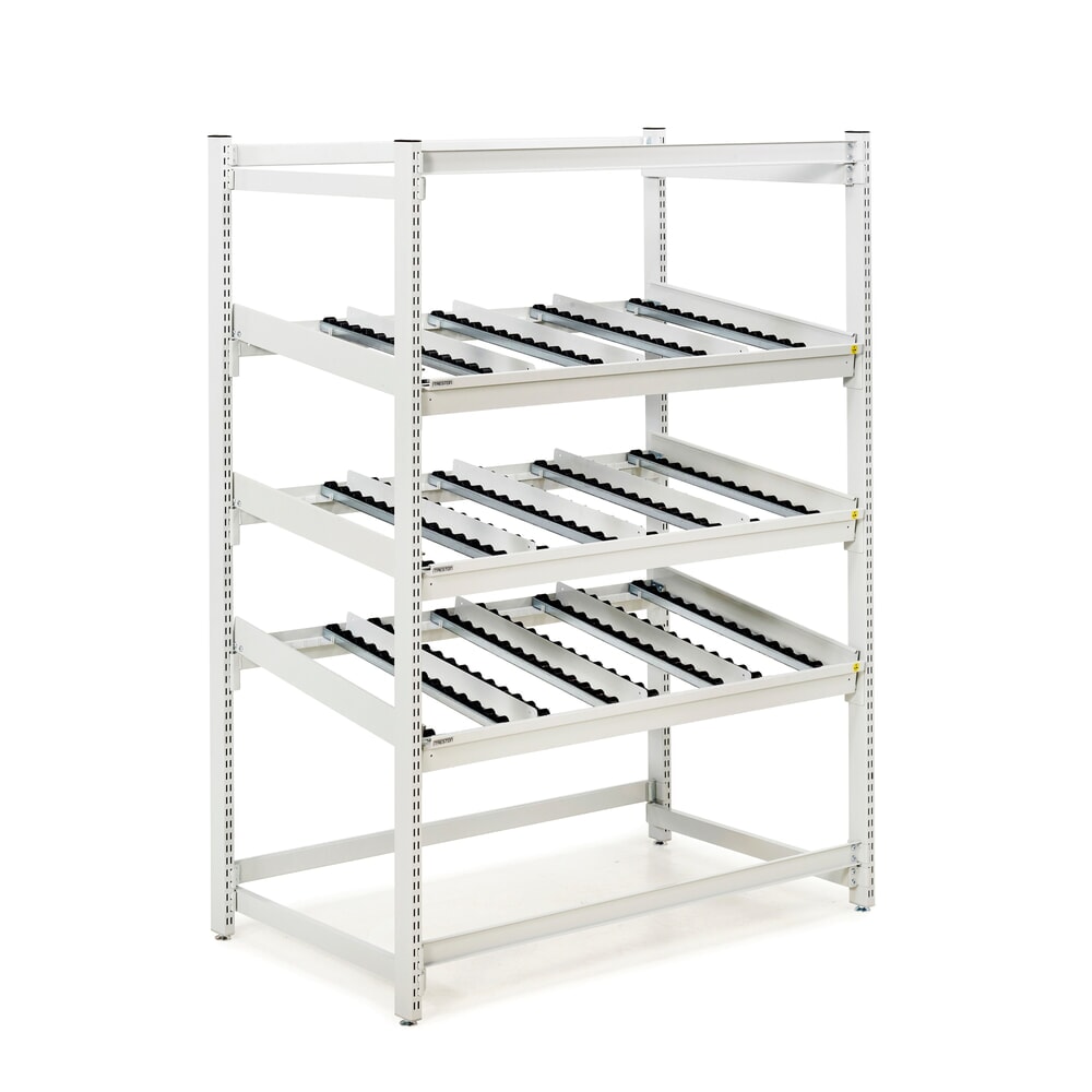 Product afbeelding: TRESTON gereedzetwagen FIFO, ESD, 3 rollenniveaus, hxbxd 1.860 x 1.385 x 805 mm