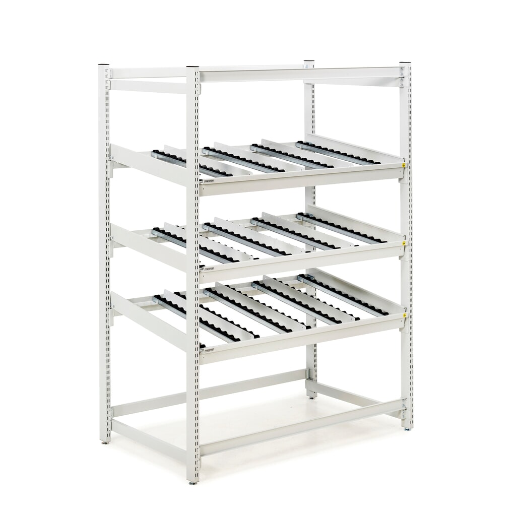 Product afbeelding: TRESTON gereedzetwagen FIFO, ESD, 3 rollenniveaus, hxbxd 1.860 x 1.385 x 805 mm