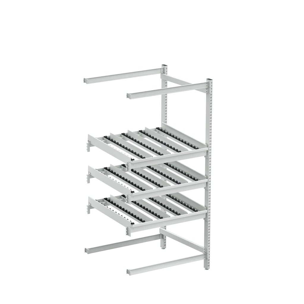 Product afbeelding: Verlengframe zijkant voor TRESTON kanbanstelling FIFO, ESD, h x b x d 1.860 x 933 x 805 mm