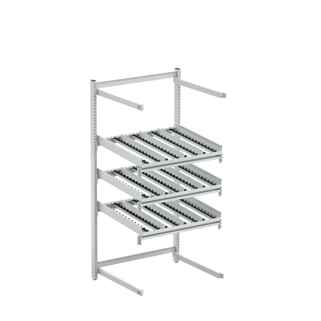 Product afbeelding: Verlengframe achterzijde voor TRESTON kanbanstelling FIFO, ESD, h x b x d 1.860 x 933 x 735 mm