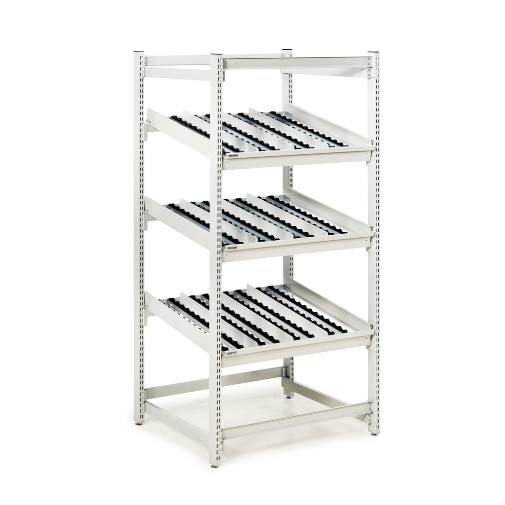 Product afbeelding: TRESTON kanbanstelling FIFO, ESD, 3 rolplanken, h x b x d 1.860 x 933 x 805 mm