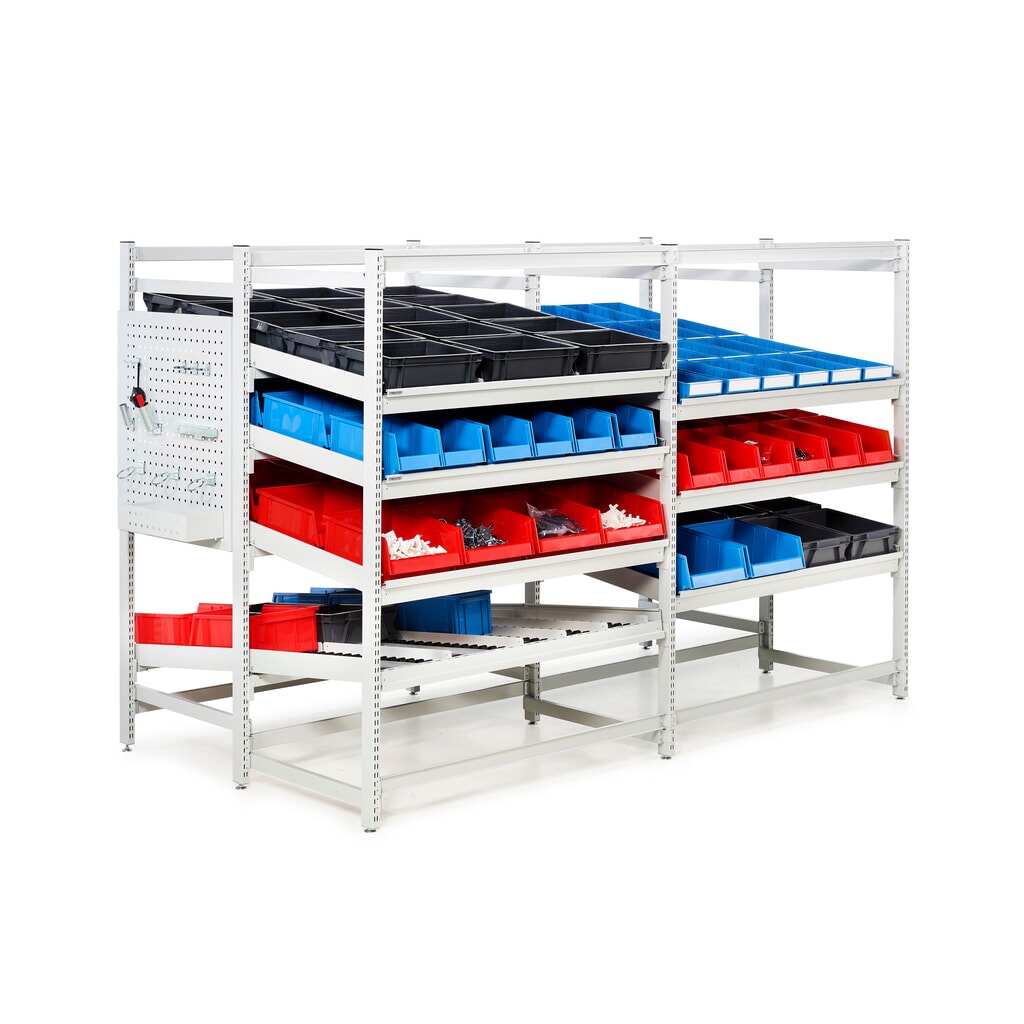 Productafbeelding nr. 4: TRESTON kanbanstelling FIFO, ESD, 3 rolplanken, h x b x d 1.860 x 933 x 805 mm