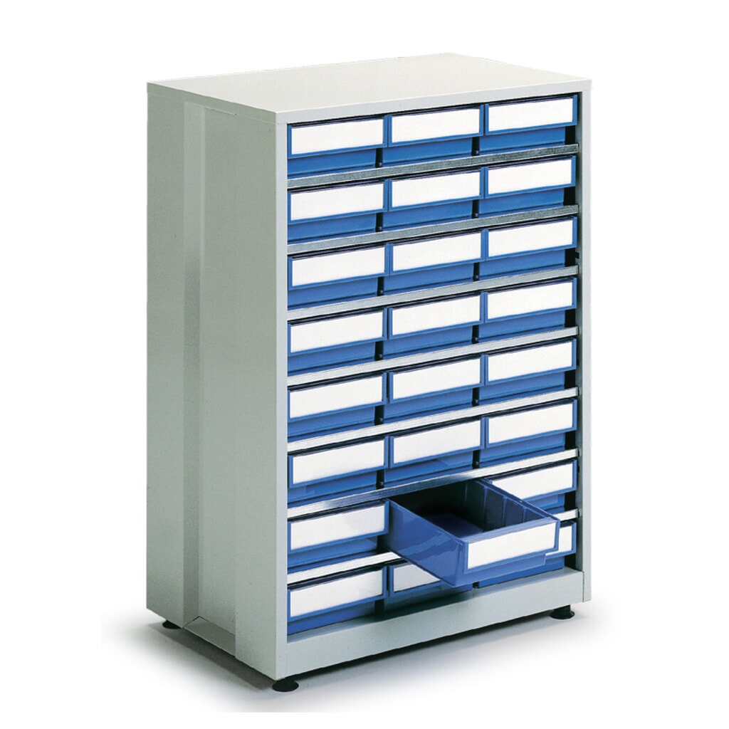 Ladekast, 24 laden, blauw Product afbeelding: Ladekast, 24 laden, blauw