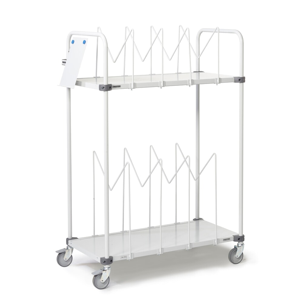 Product afbeelding: TRESTON wagen voor kartonnen verpakkingen met zwenkwielen, 2 niveaus, hxbxd 1.515 x 1.090 x 530 mm