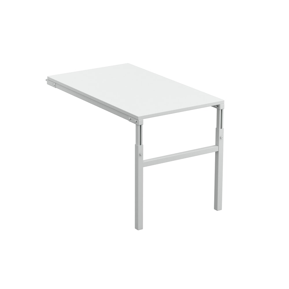 Product afbeelding: Hoekaanbouwtafel voor werkpleksysteem, in hoogte verstelbaar, cap. 150 kg, b x d 1.000 x 500 mm