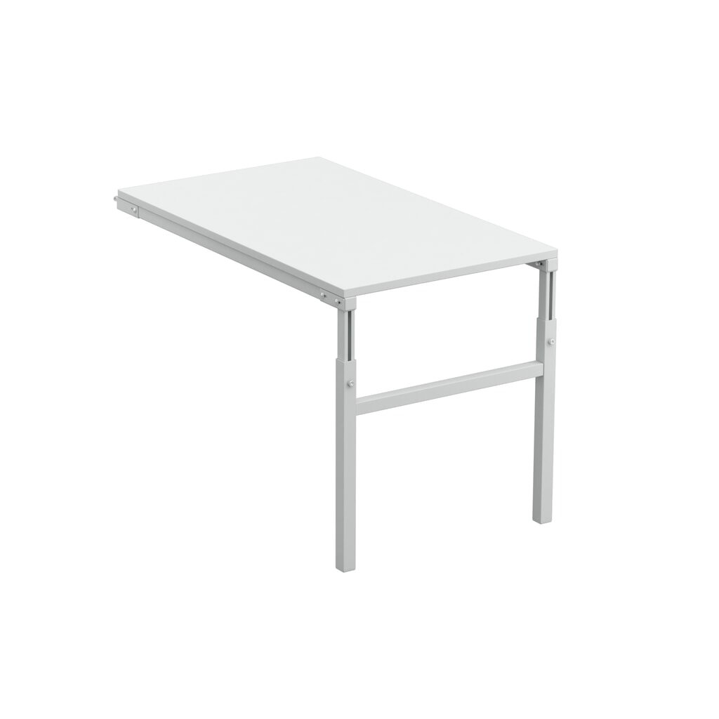 Product afbeelding: Hoekaanbouwtafel voor werkpleksysteem, in hoogte verstelbaar, cap. 150 kg, b x d 1.000 x 500 mm