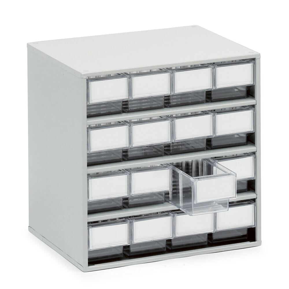 Product afbeelding: Ladekast, 16 laden, diepte 300 mm, doorzichtig