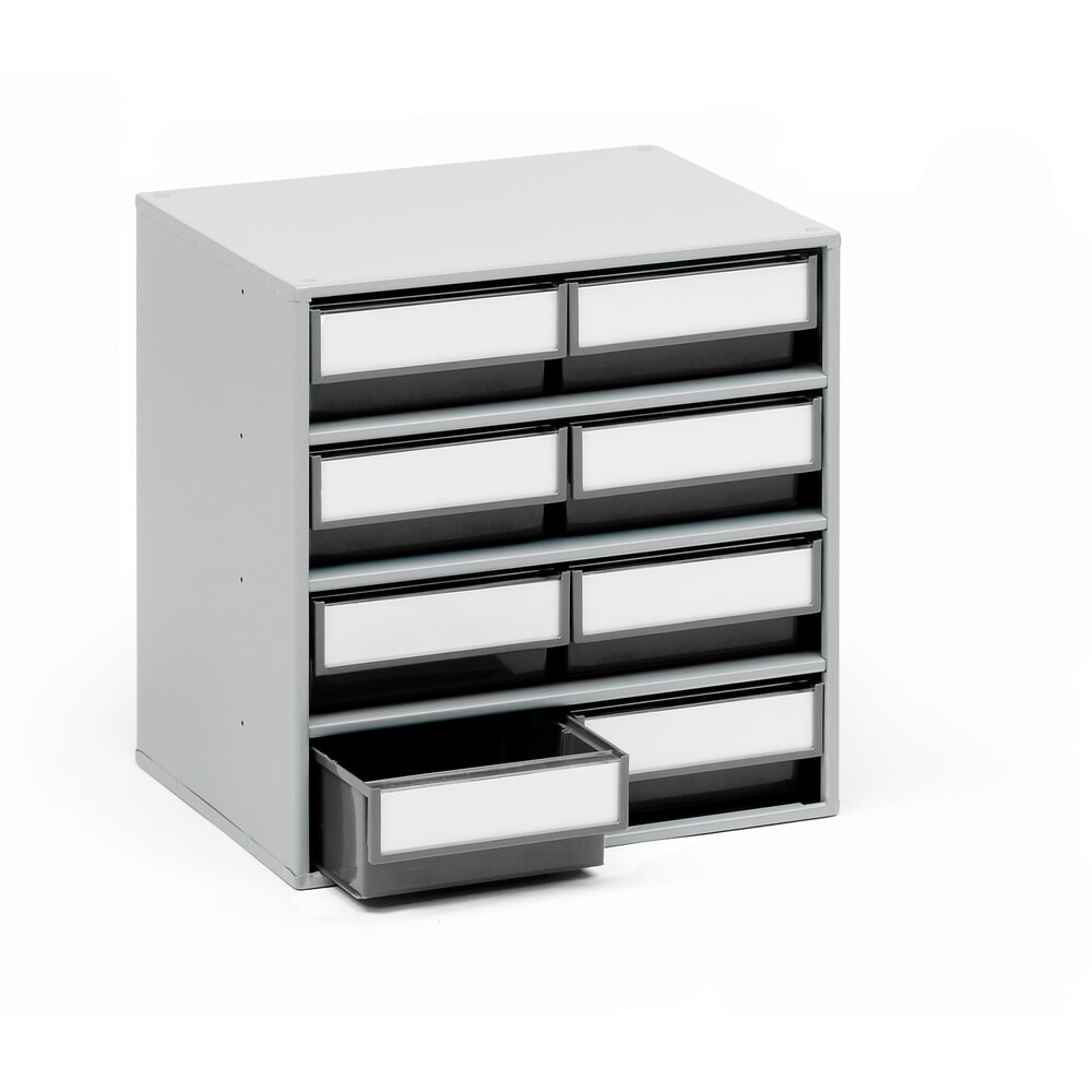 Product afbeelding: Ladekast, 8 laden, diepte 300 mm, antracietgrijs